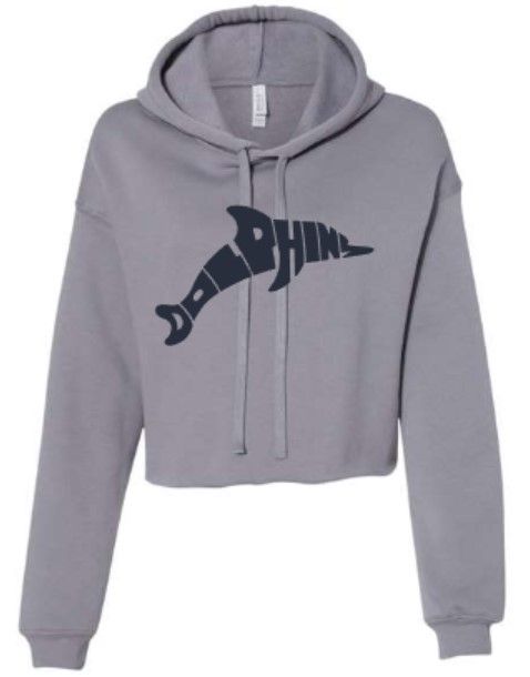 Ladies Dolphin Bella + Canvas Crop Fleece Hoodie (LEXD)