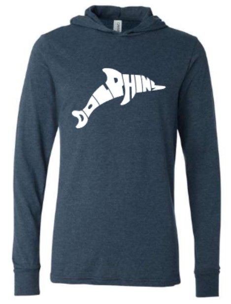 Adult Dolphin Bella + Canvas Jersey Hooded Long Sleeve Tee (LEXD)