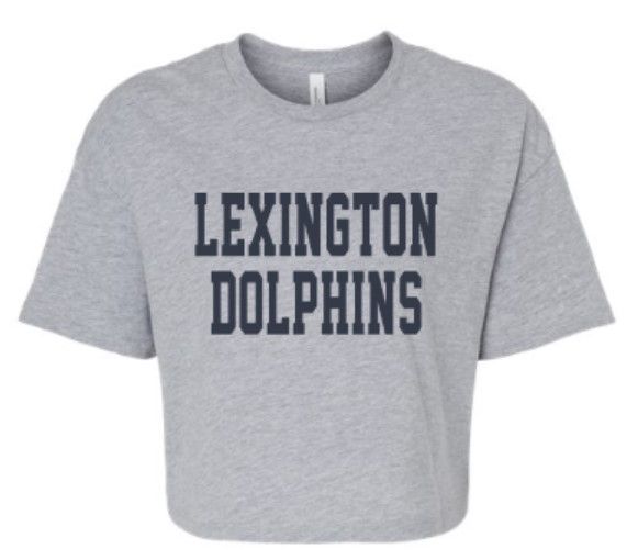 Ladies Lexington Dolphins Bella + Canvas Jersey Crop Tee (LEXD)