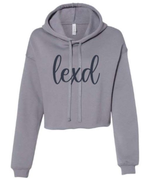Ladies lexd Bella + Canvas Crop Fleece Hoodie (LEXD)
