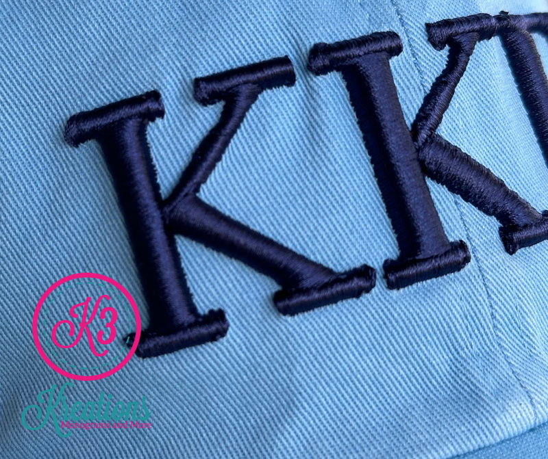 Custom Greek Letters Puff Embroidered Hat