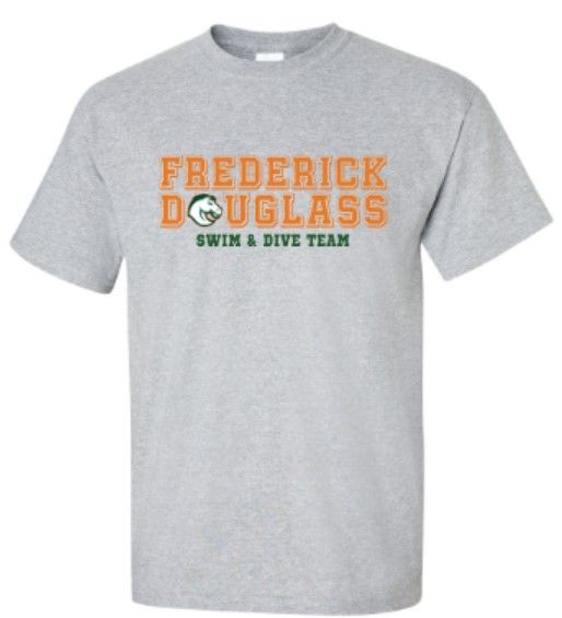 Youth or Adult Frederick Douglass Bronco Swim &amp; Dive Team Short OR Long Sleeve Tee (DSDT)