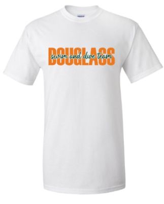 Youth or Adult Douglass Swim &amp; Dive Team Short OR Long Sleeve Tee (DSDT)