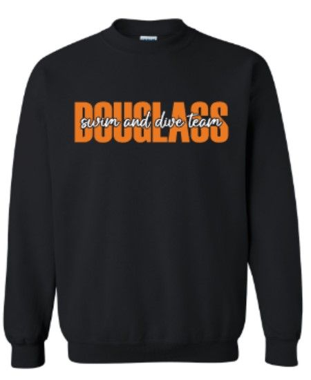 Youth or Adult Douglass Swim &amp; Dive Team Sweatshirt (DSDT)