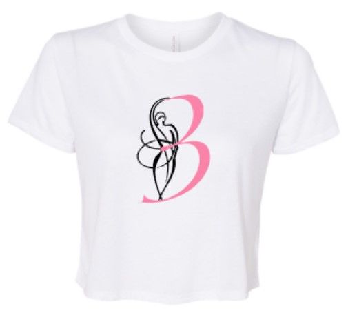 Ladies Logo Bella + Canvas Flowy Cropped Tee (BASD)