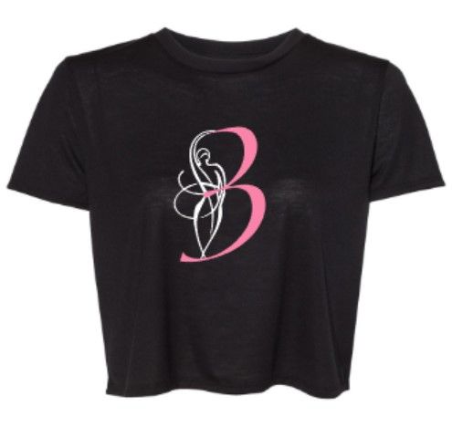 Ladies Logo Bella + Canvas Flowy Cropped Tee (BASD)
