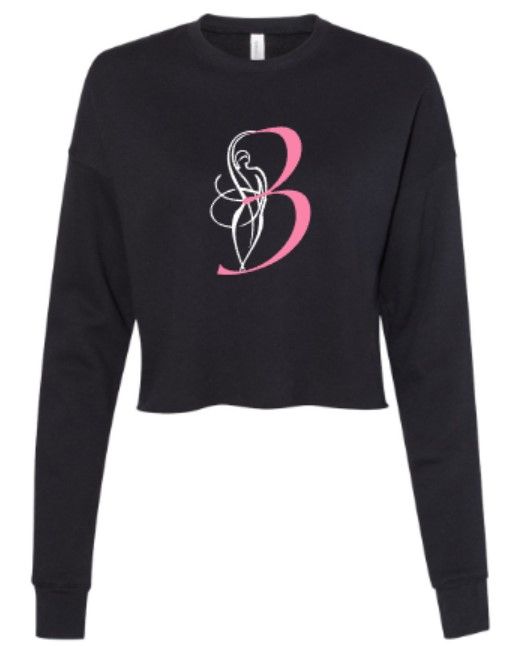 Ladies Logo Bella + Canvas Cropped Crew Fleece (BASD)