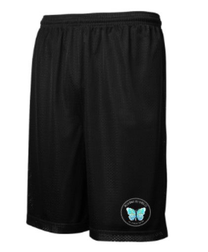 Youth or Mens Logo Black Classic Mesh Shorts (BYB)