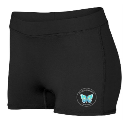 Girls or Ladies Logo Black Shorts (BYB)