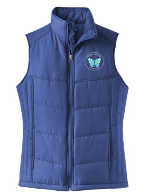 Ladies Port Authority Puffy Vest with Embroidered Logo (BYB)