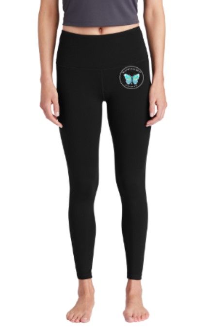 Ladies Sport-Tek® High Rise Black Legging with Logo (BYB)