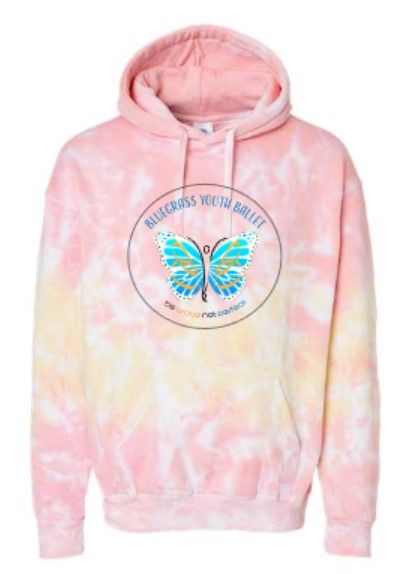 Youth or Adult Logo Tie-Dye Hooded Sweatshirt (BYB)