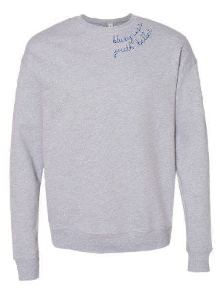 Adult bluegrass youth ballet Chain Link Stitched Sponge Fleece Drop Shoulder Crewneck Bella + Canvas Sweatshirt (BYB)