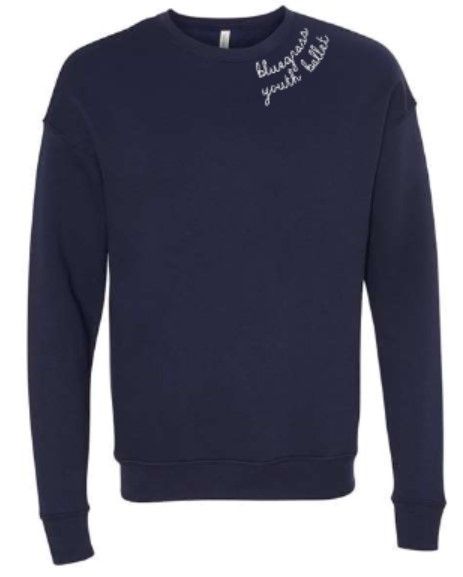 Adult bluegrass youth ballet Chain Link Stitched Sponge Fleece Drop Shoulder Crewneck Bella + Canvas Sweatshirt (BYB)