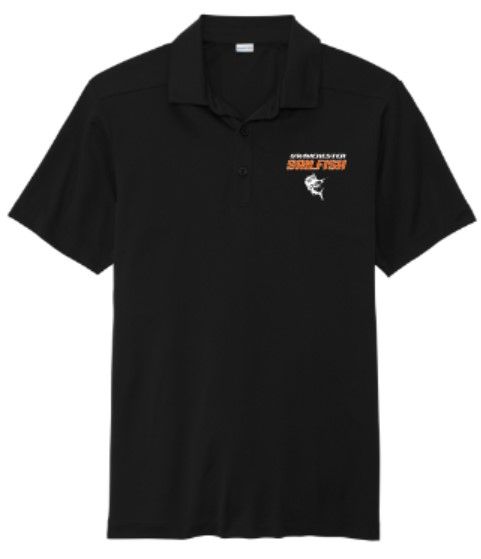 Adult Sport-Tek ® Posi-UV® Pro Polo with Embroidered Swimchester Sailfish Logo (SS)
