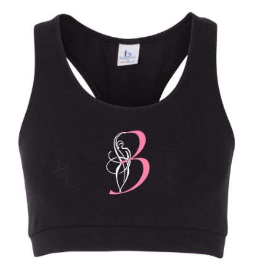 Ladies Logo Black Sports Bra (BASD)