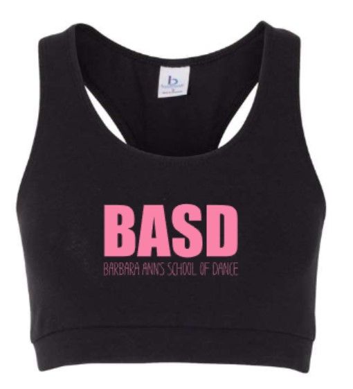 Ladies BASD Black Sports Bra (BASD)