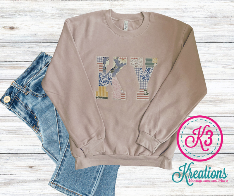 Adult Patchwork KY Fleece Crewneck Sweatshirt
