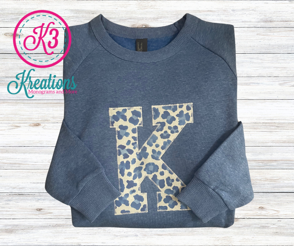 Adult Royal Leopard K Perfect Tri® Fleece Crewneck Sweatshirt