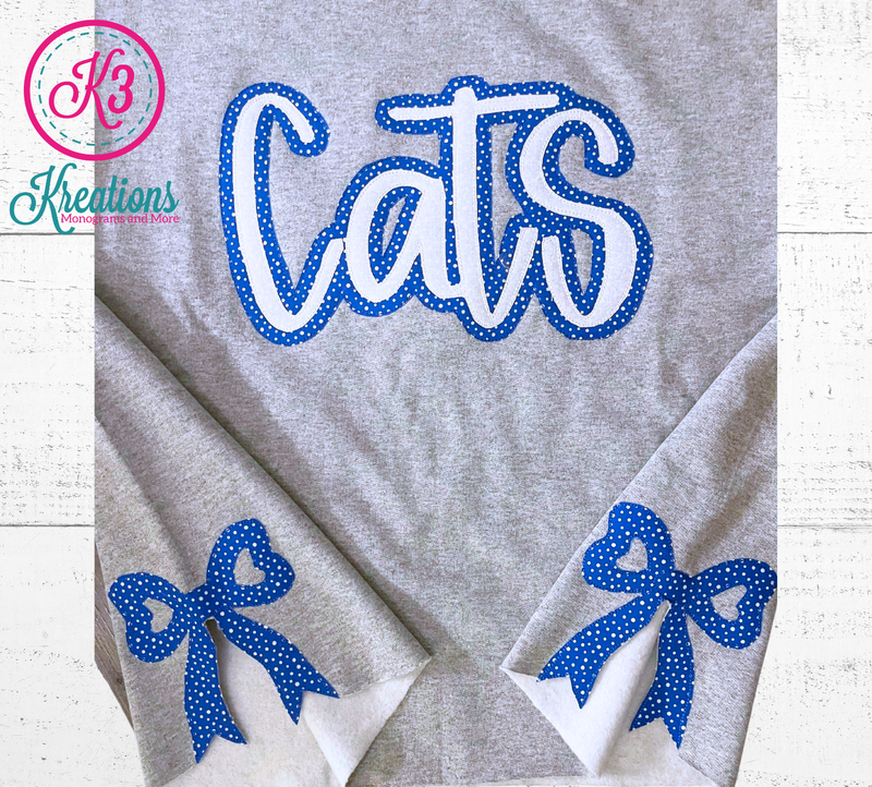 Adult Cats Side Bow Crewneck Sweatshirt