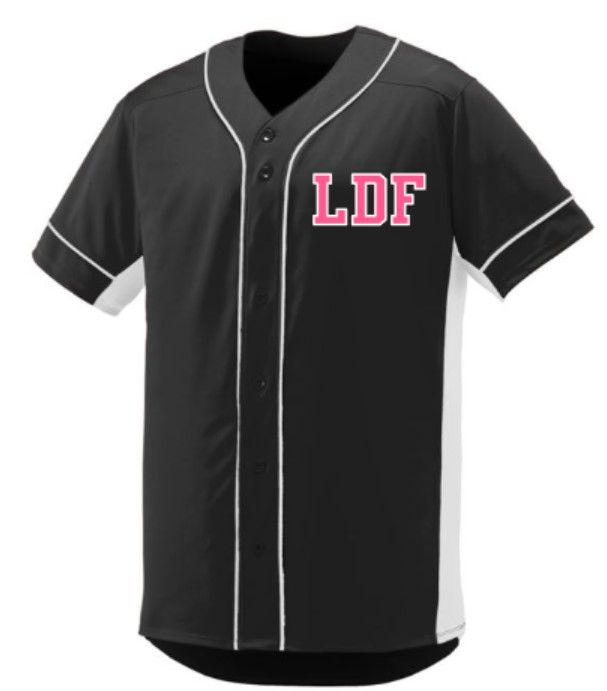 Youth or Adult LDF Full Button Black &amp; White Jersey (LDF)