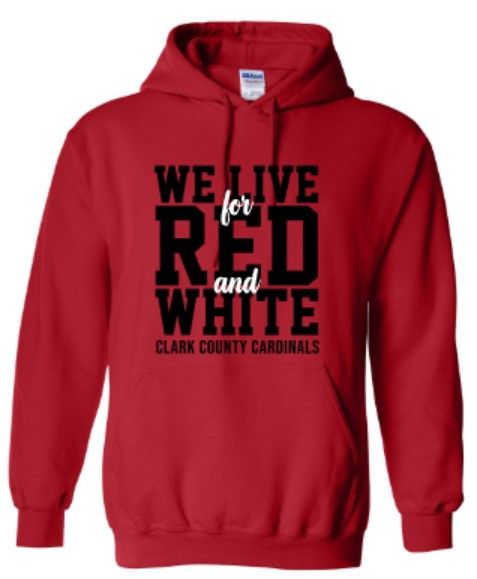 Adult We Live for Red &amp; White Sweatshirt 