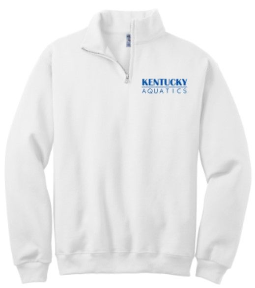 Adult JERZEES NuBlend 1/4 Zip Sweatshirt with Embroidered Kentucky Aquatics (KA)