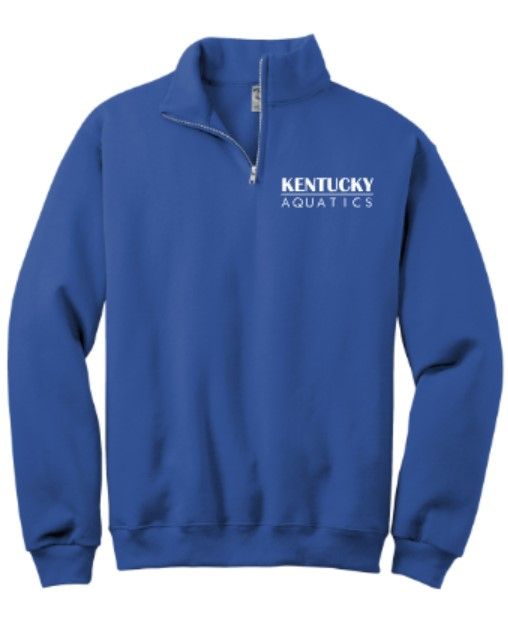 Adult JERZEES NuBlend 1/4 Zip Sweatshirt with Embroidered Kentucky Aquatics (KA)