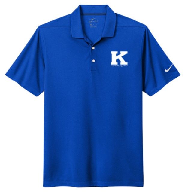 Adult Nike Dri-FIT Micro Pique 2.0 Polo with Embroidered K Kentucky Aquatics Logo (KA)
