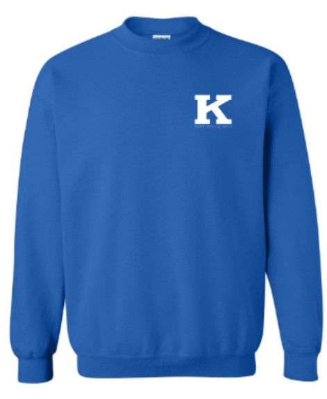 Youth or Adult Gildan Heavy Blend Sweatshirt with Embroidered K Kentucky Aquatics Logo (KA)