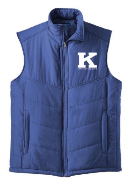 Adult Port Authority Puffy Vest with Embroidered K Kentucky Aquatics Logo (KA)