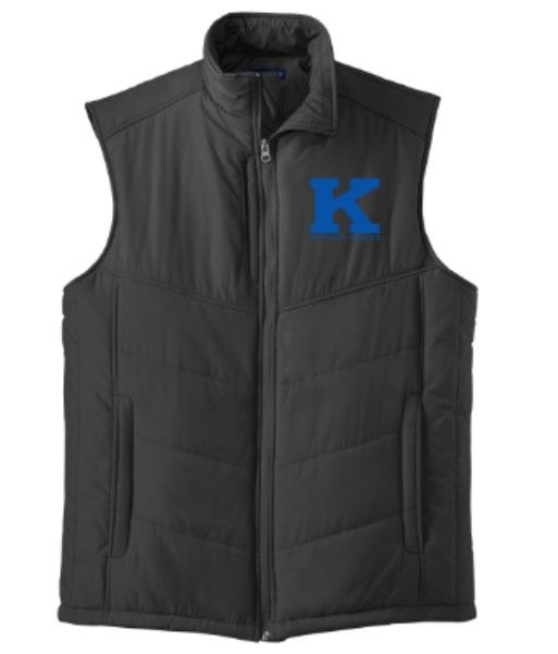 Adult Port Authority Puffy Vest with Embroidered K Kentucky Aquatics Logo (KA)