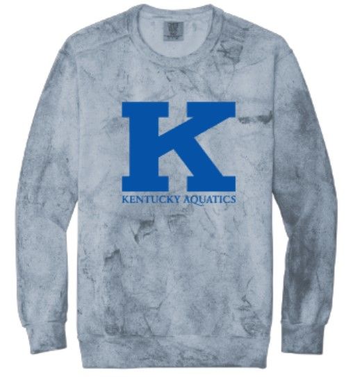 Adult K Kentucky Aquatics Logo Comfort Colors Color Blast Crewneck Sweatshirt (KA)
