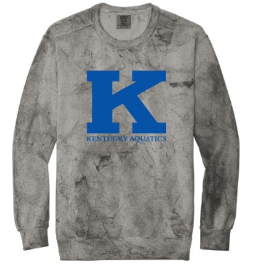 Adult K Kentucky Aquatics Logo Comfort Colors Color Blast Crewneck Sweatshirt (KA)