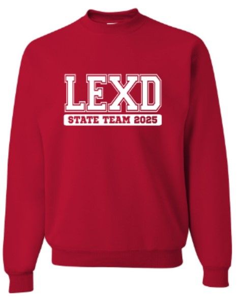 Adult LEXD State Team 2025 NuBlend® Crewneck Sweatshirt (LEXD)