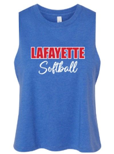 Ladies LAFAYETTE Softball Racerback Cropped Tank (LGS)