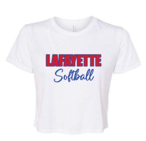 Ladies LAFAYETTE Softball Bella + Canvas Flowy Cropped Tee (LGS)