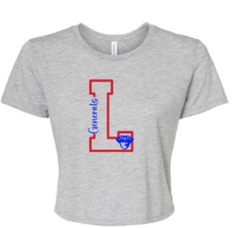 Ladies L Generals Bella + Canvas Flowy Cropped Tee