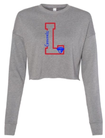 Ladies L Generals Cropped Crew Fleece