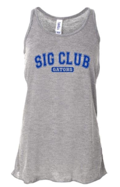 Ladies SIG CLUB GATORS Bella + Canvas Royal Flowy Racerback Tank (SCSD)
