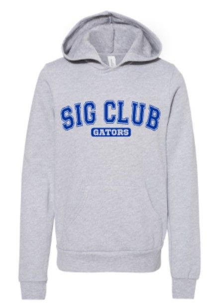 Youth SIG CLUB GATORS Bella + Canvas Sponge Fleece Hooded Sweatshirt (SCSD)