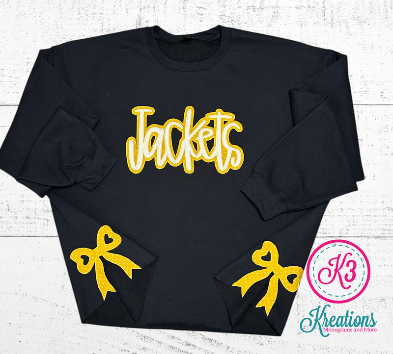 Adult Jackets Side Bow Crewneck Sweatshirt (WCG)