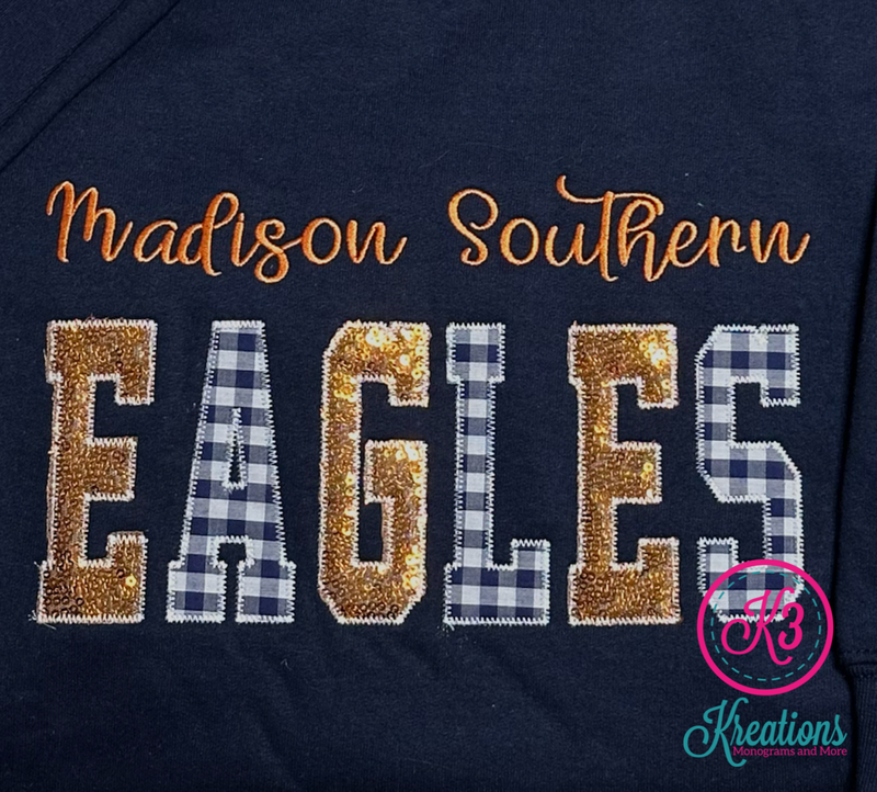 Adult Madison Southern Eagles Applique Crewneck Sweatshirt