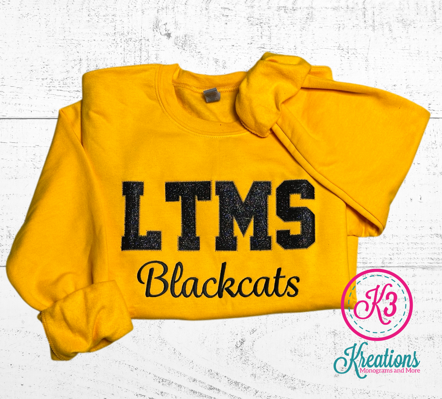Adult LTMS Blackcats Applique Crewneck Sweatshirt