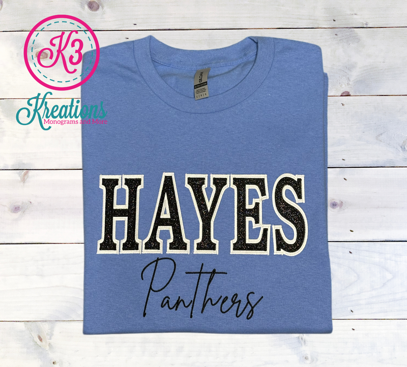 Hayes Panthers Embroidered Tee or Sweatshirt