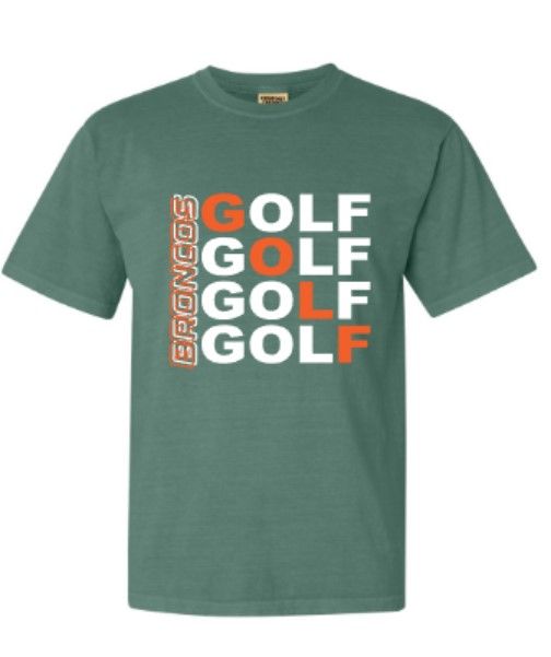 Adult Broncos Golf Comfort Colors Garment-Dyed Heavyweight Tee (FDG)