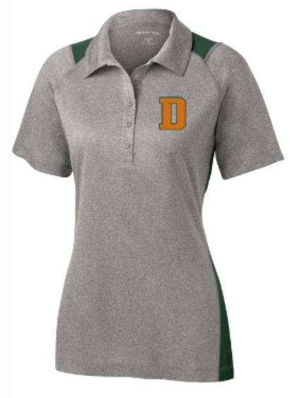 Ladies Sport-Tek® Heather Colorblock Contender™ Polo with Choice of Logo (FDG)