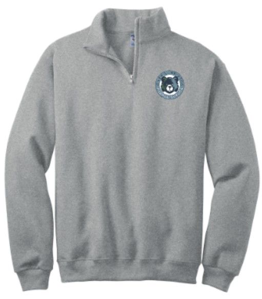 Adult JERZEES NuBlend 1/4 Zip Sweatshirt with Embroidered Logo (MEB)