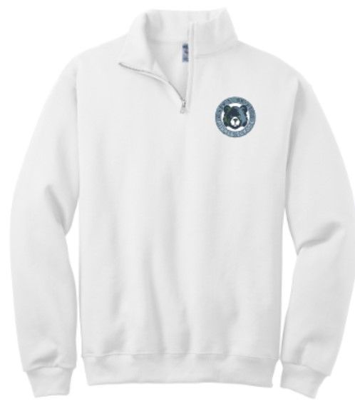 Adult JERZEES NuBlend 1/4 Zip Sweatshirt with Embroidered Logo (MEB)