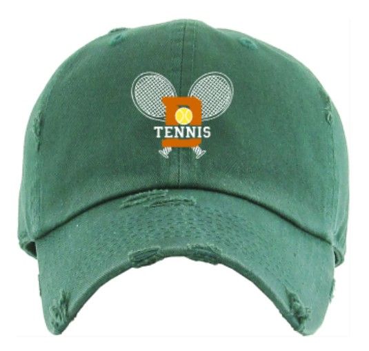 D Tennis Logo Distressed or Non-Distressed Hat (FDT)